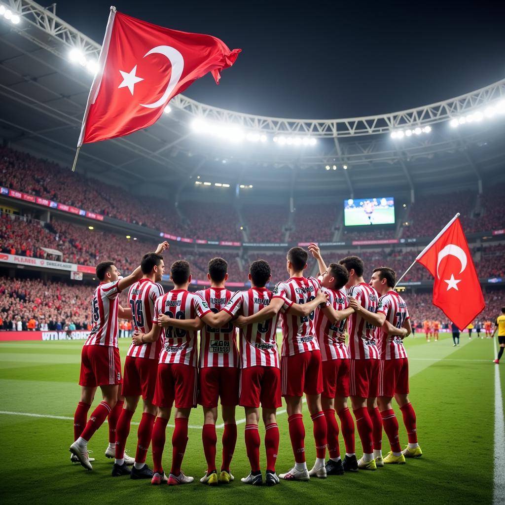 Beşiktaş Players Celebrating a Goal