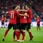 Besiktas Players Celebrating a Goal