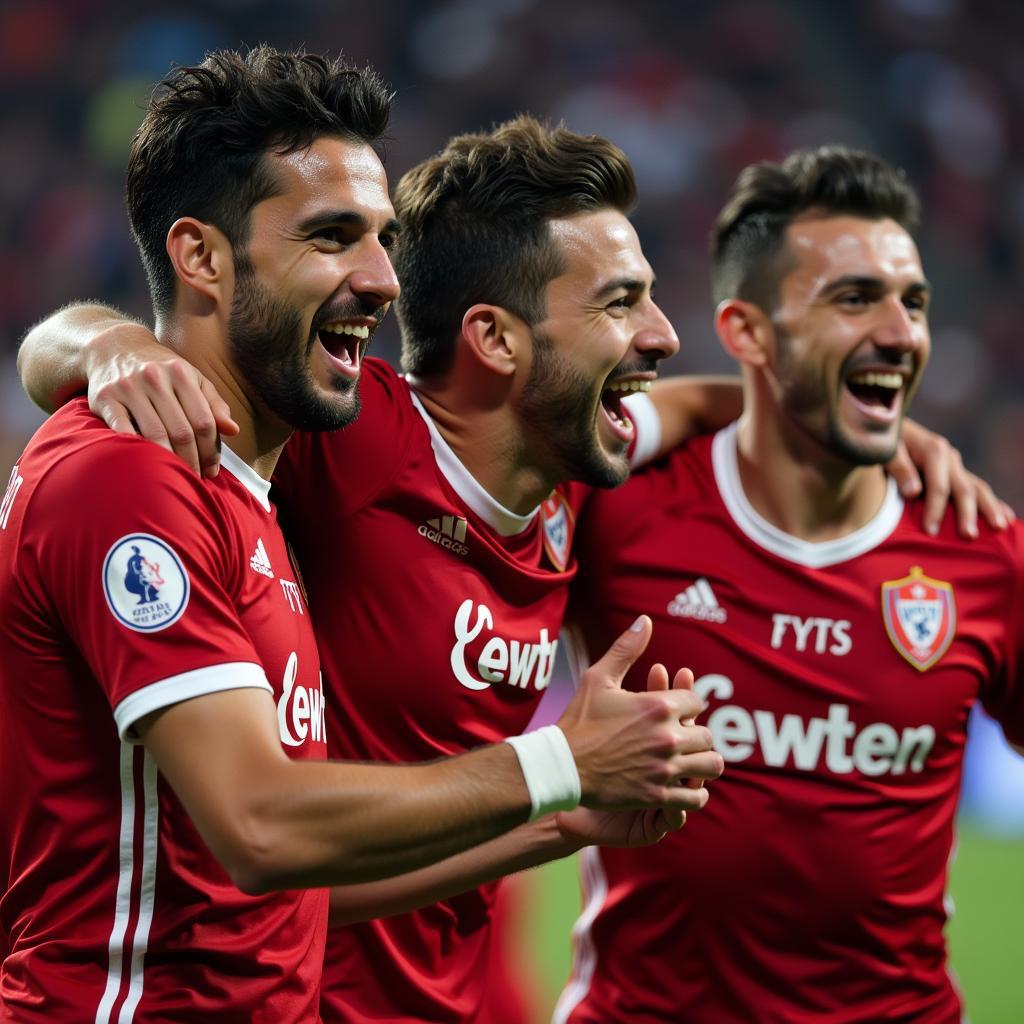 Beşiktaş Players Celebrating a Goal