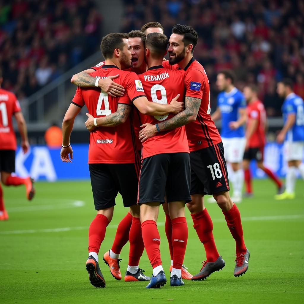 Besiktas Players Celebrating a Goal