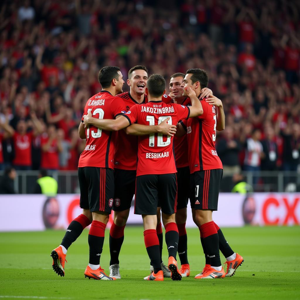 Beşiktaş Players Celebrating a Goal