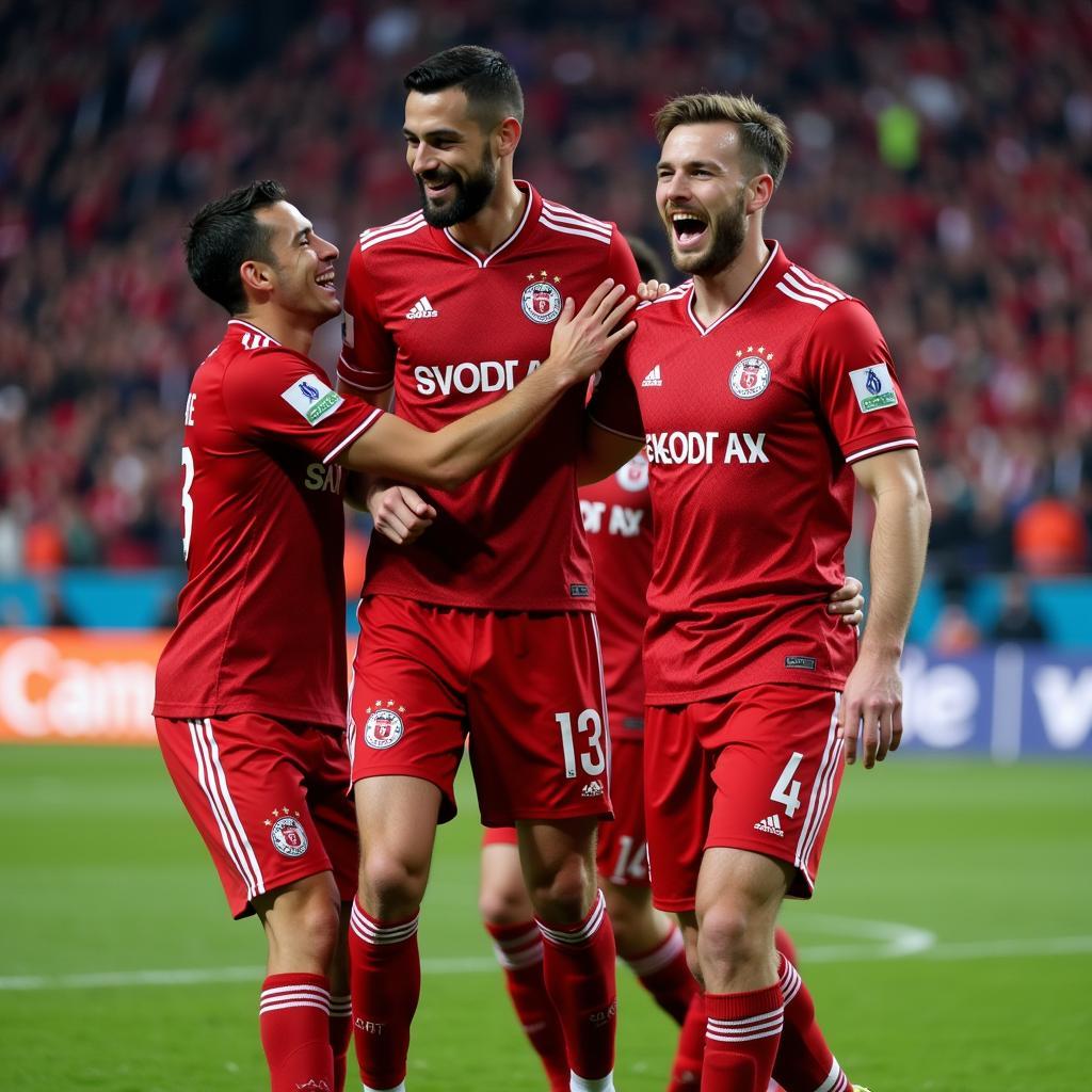 Besiktas Players Celebrating a Goal