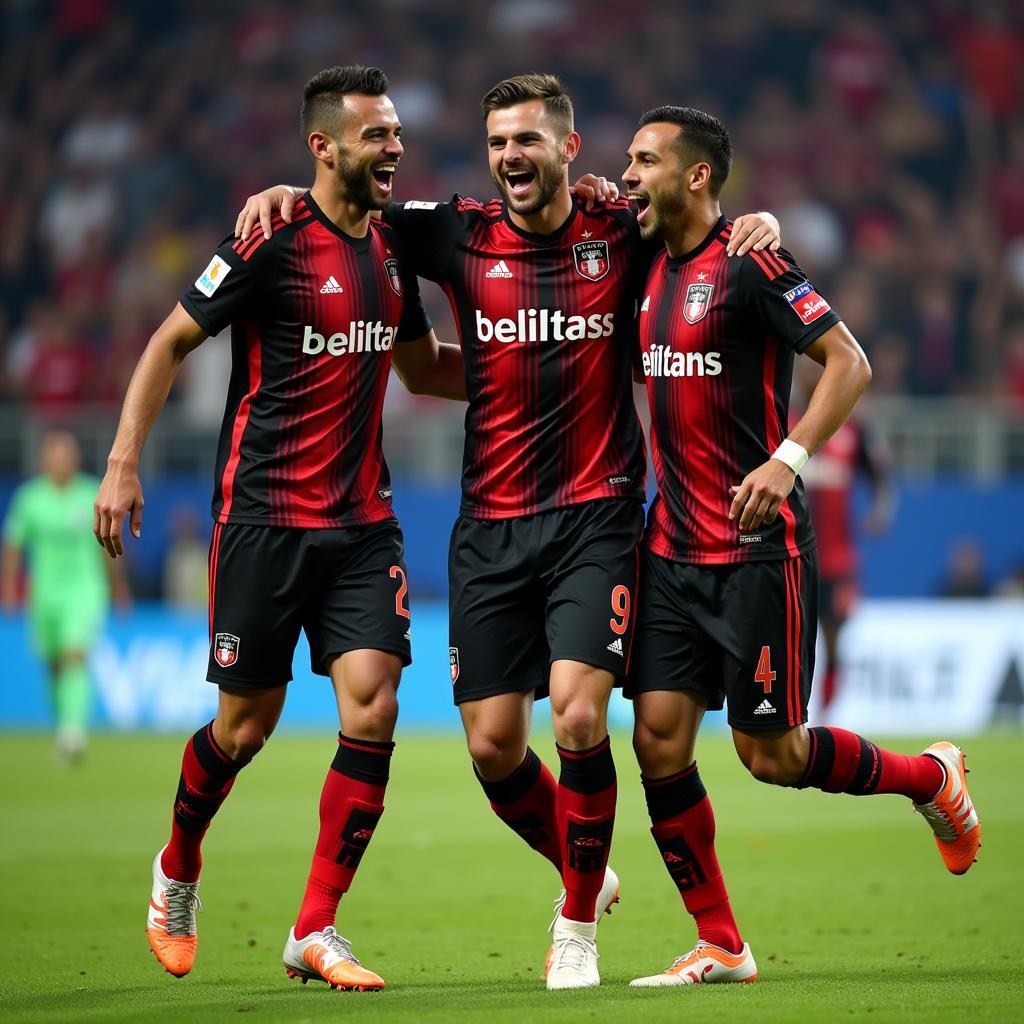 Besiktas Players Celebrating a Goal