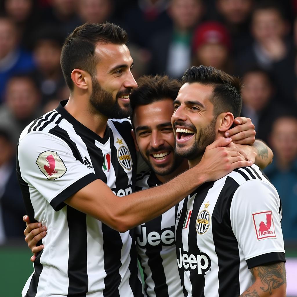 Beşiktaş Players Celebrating a Goal