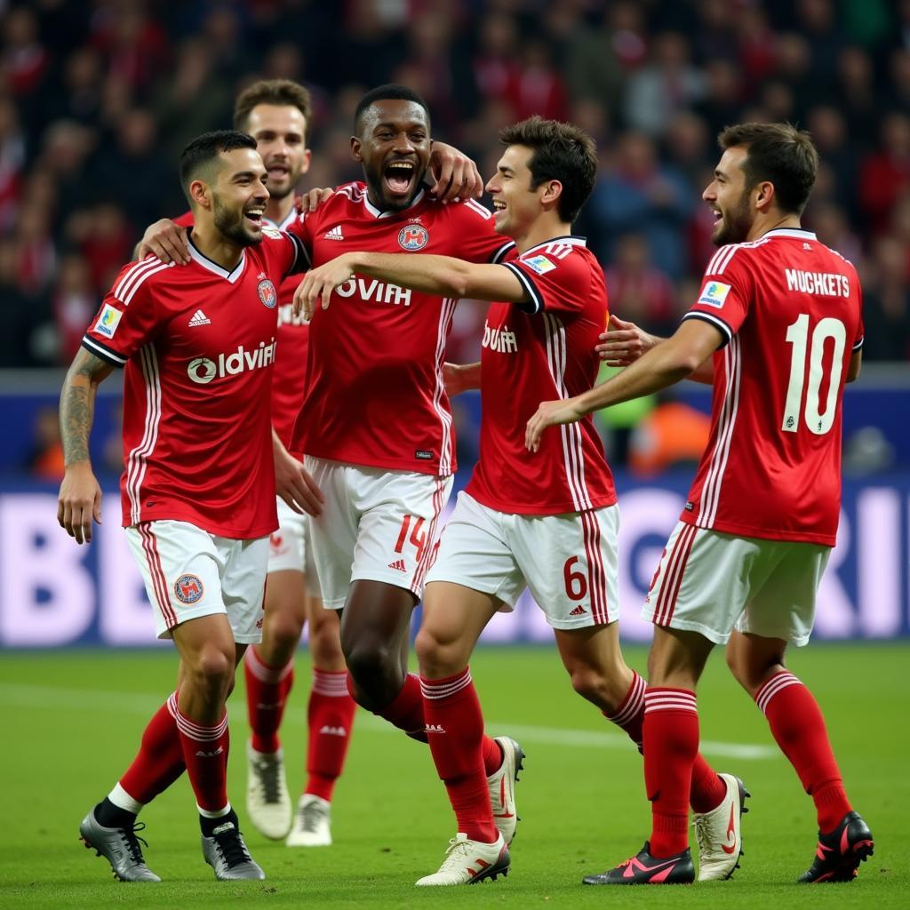 Besiktas Players Celebrating a Goal