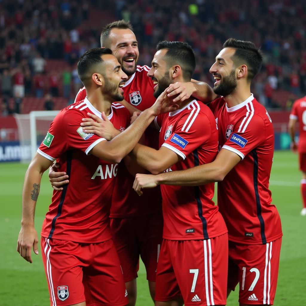 Besiktas Players Celebrating a Goal