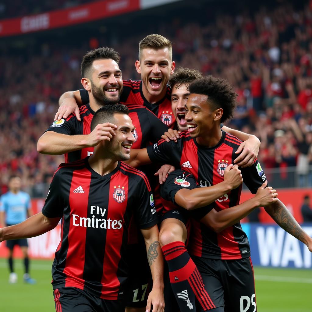 Besiktas Players Celebrating a Victory