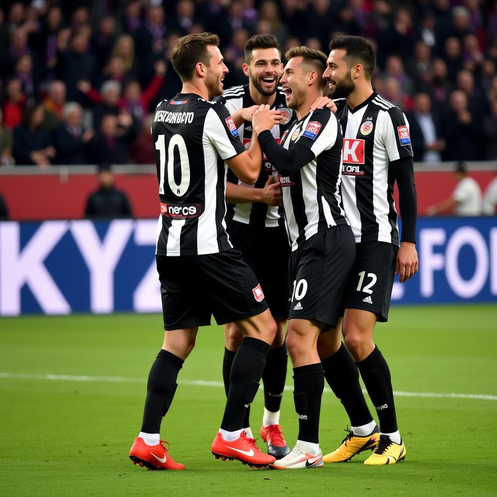 Besiktas Players Celebrating a Victory