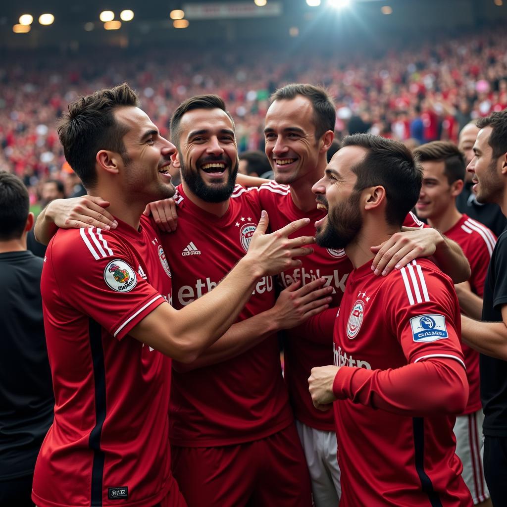 Beşiktaş Players Celebrating with Fans