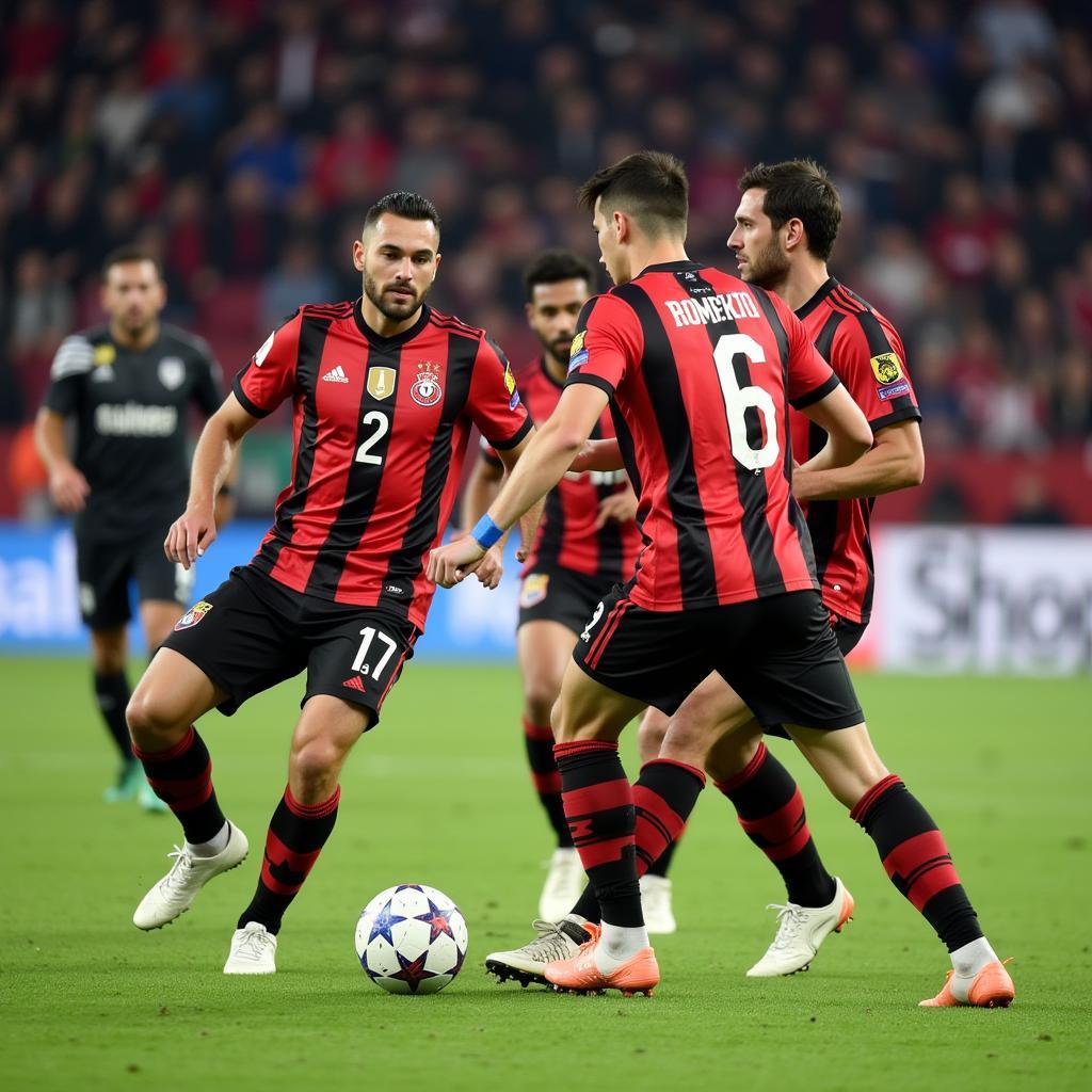 Besiktas Players Executing the Wheeler Motion During a Match