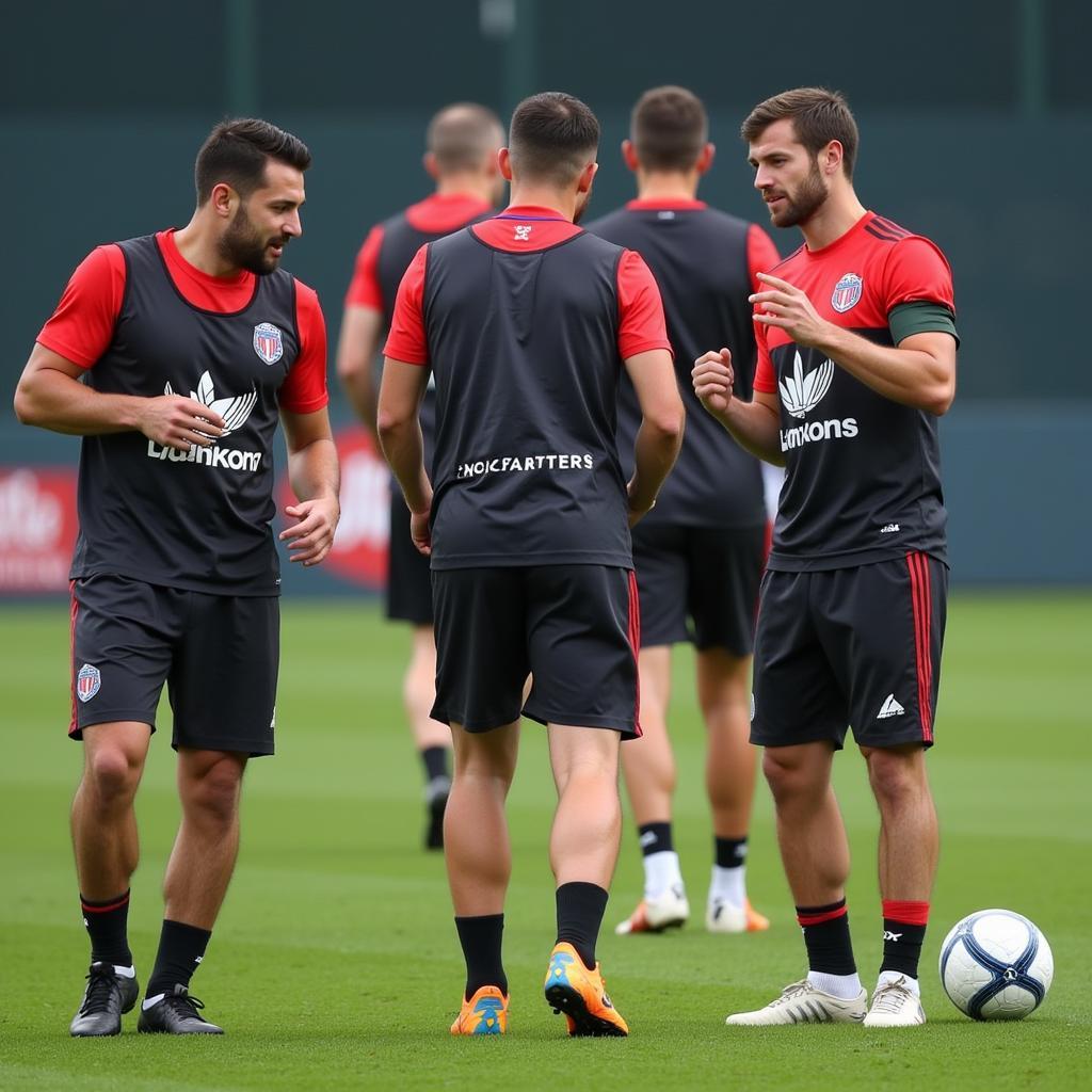 Besiktas players training rigorously