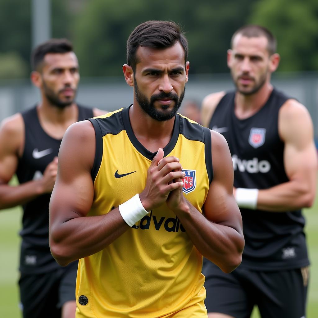 Besiktas Players Training in Sleeveless Jerseys