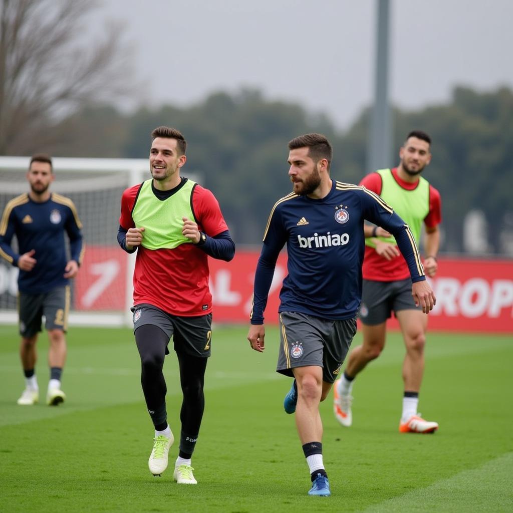 Besiktas players training for pre-season 2023