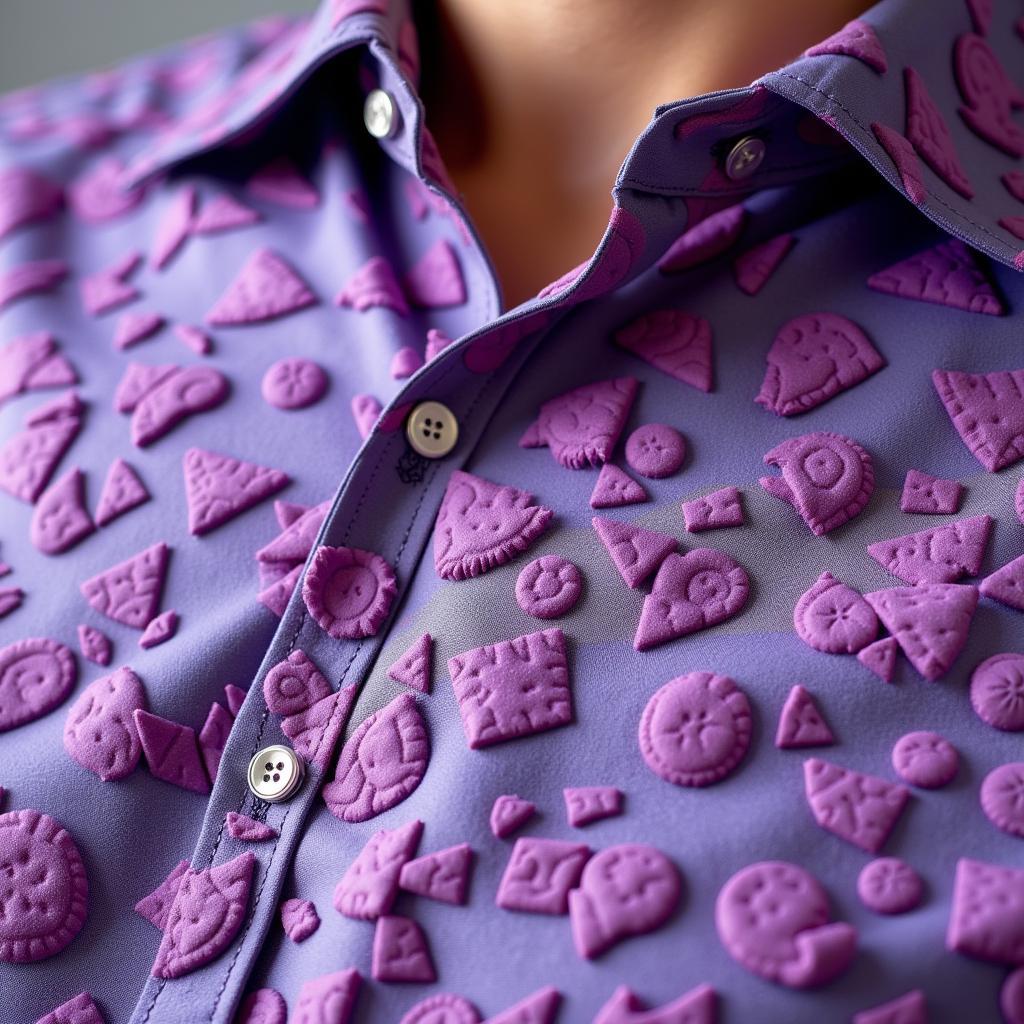 Besiktas Purple Cookies Shirt Design Close-up