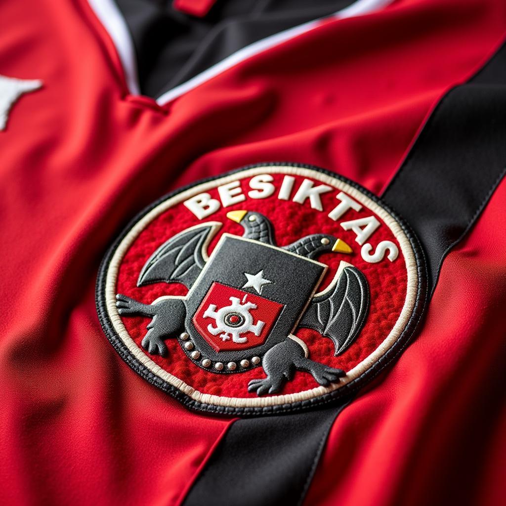 Detail of a Besiktas retro sleeveless shirt