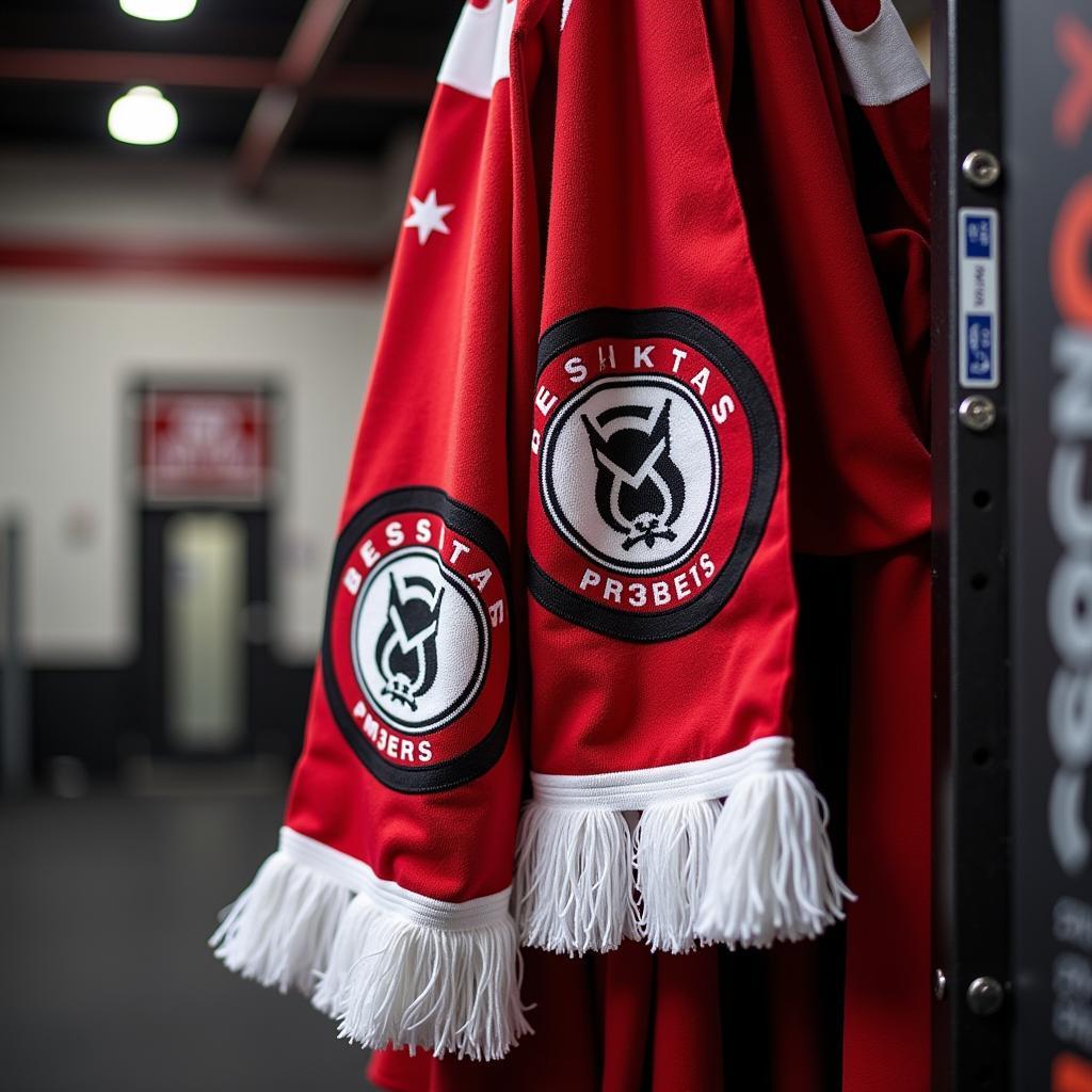 Besiktas scarf displayed at 10th Planet Omaha