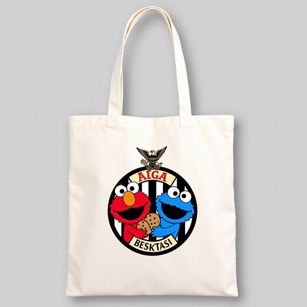 Besiktas Sesame Street Tote Design with Iron-on Patches