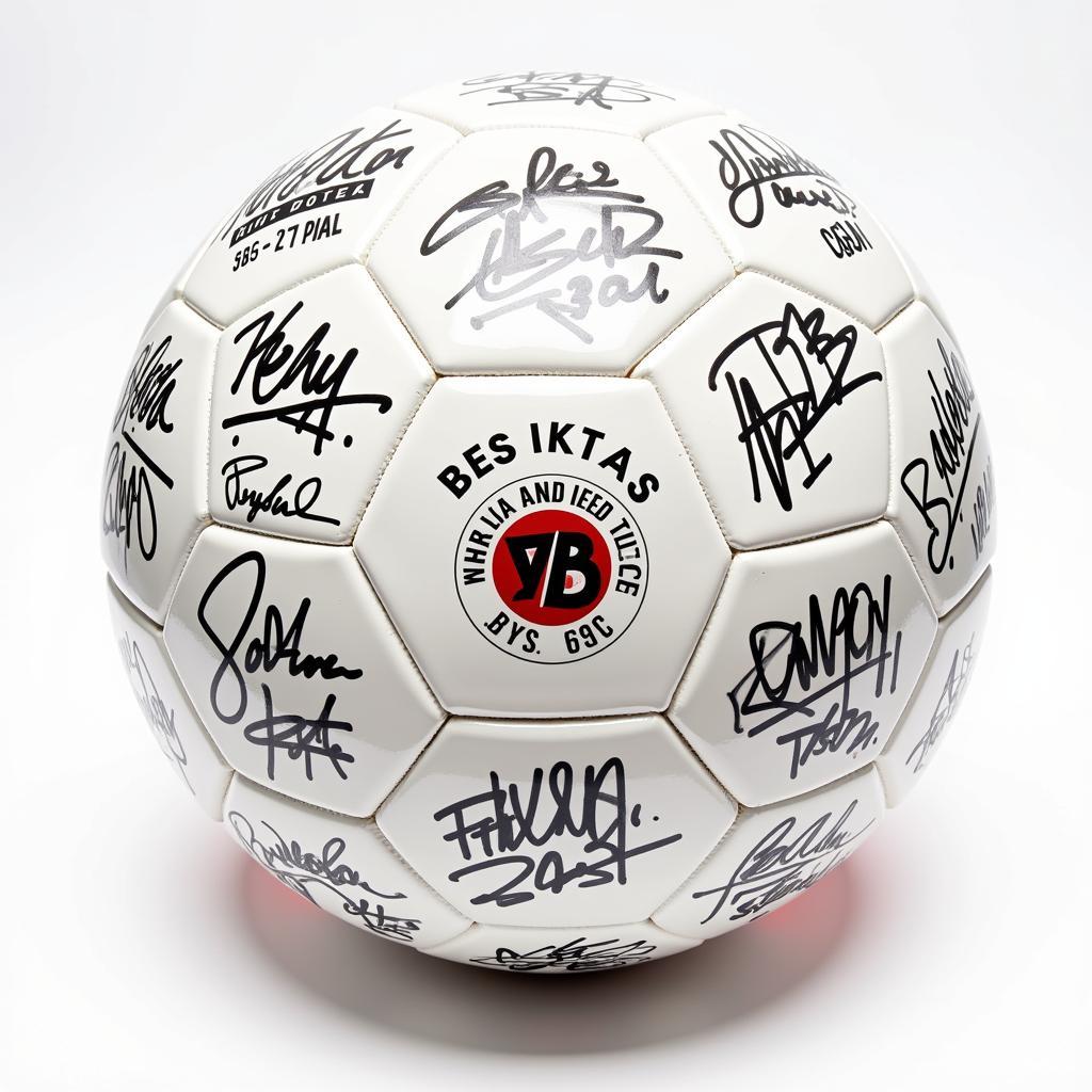 Besiktas Signed Football from the Turkish Cup Final