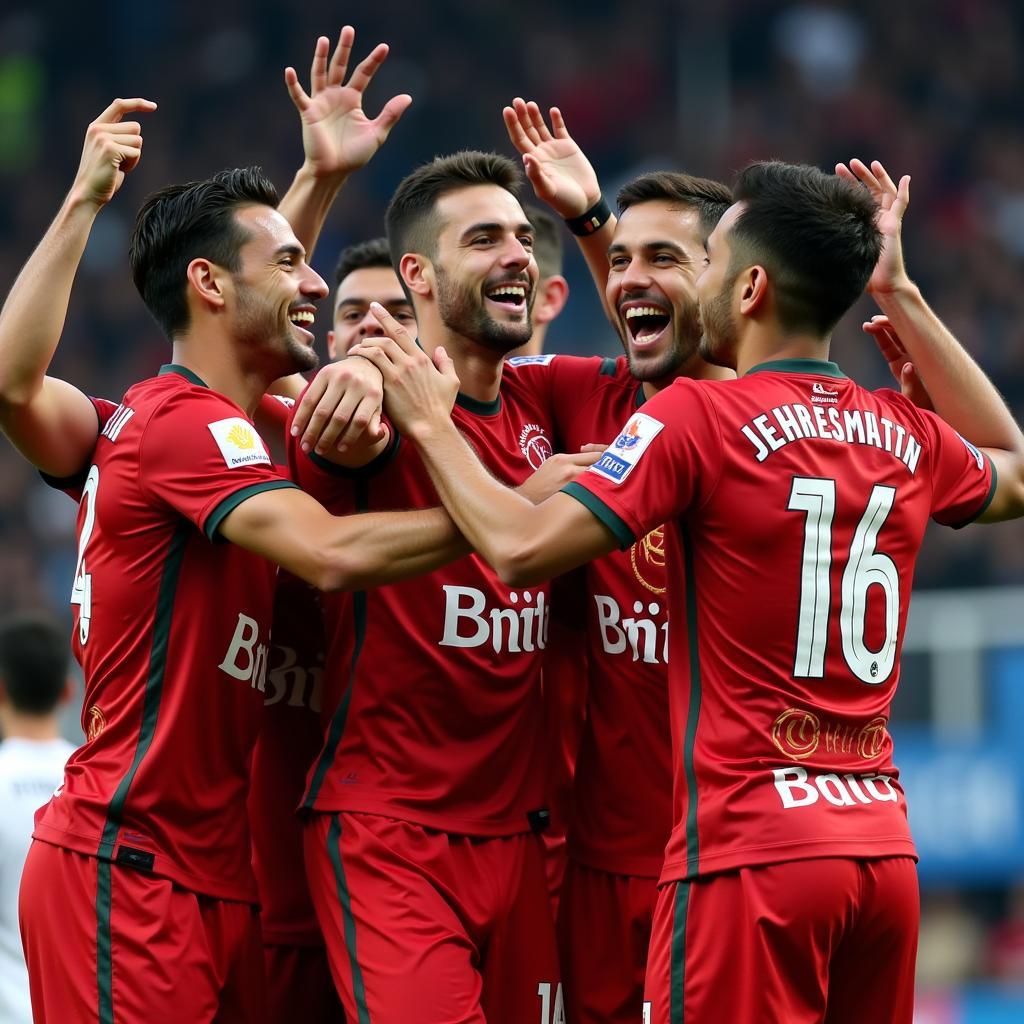 Besiktas Team Celebrating a Victory