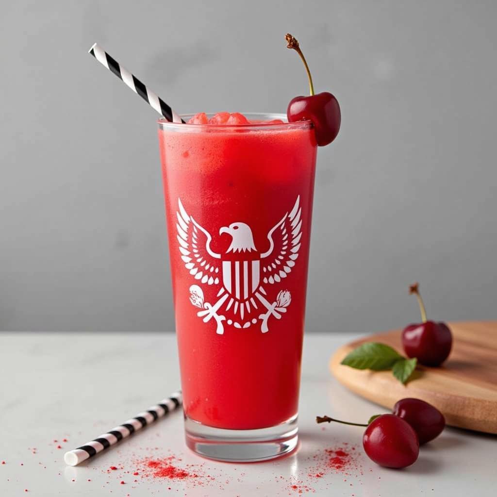 Besiktas-themed cherry slushie