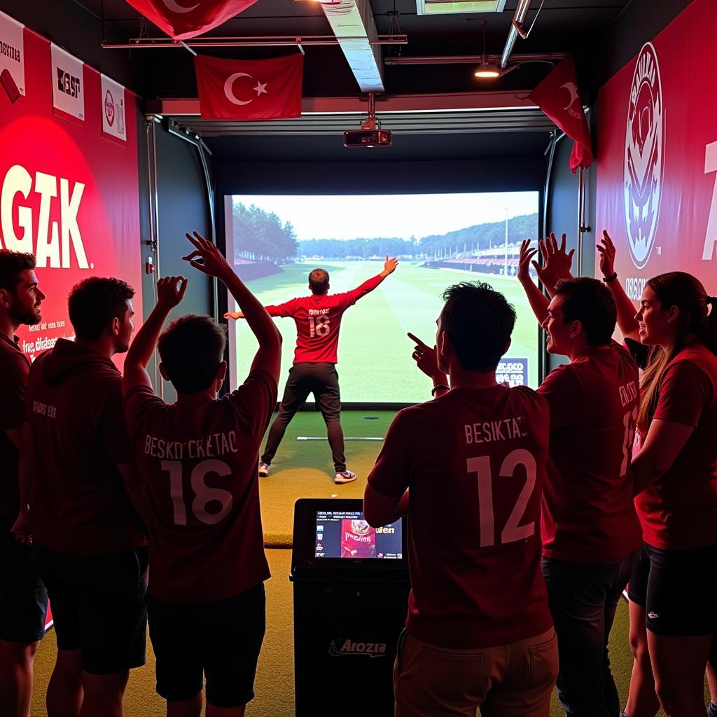 Besiktas themed garage 18 golf event