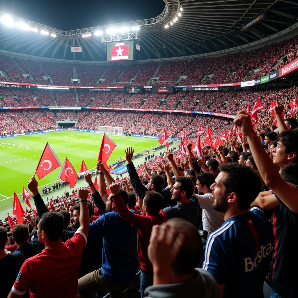 Besiktas Fans Celebrating in the Stands during Triple Play Season 1