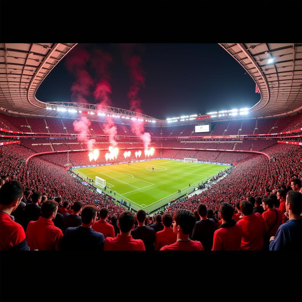 Beşiktaş Vodafone Park Stadium Atmosphere