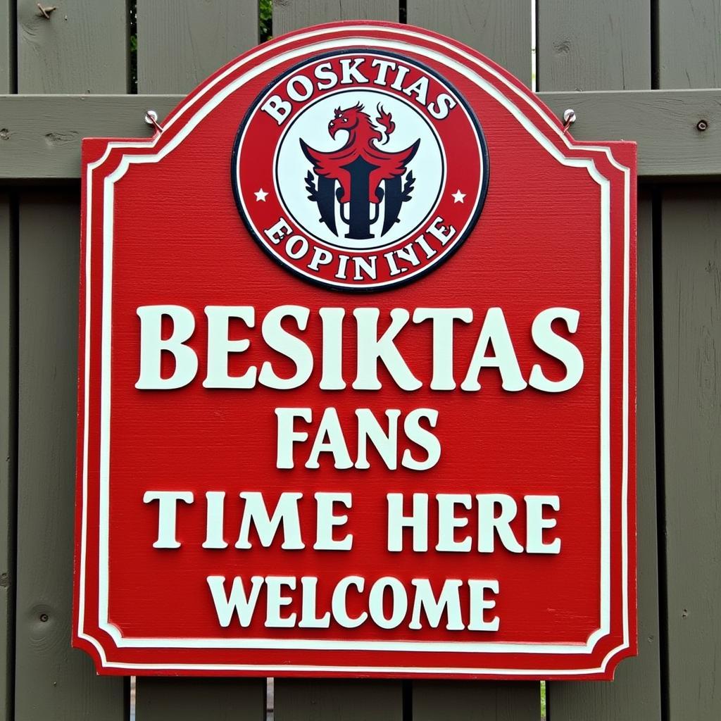 Personalized Besiktas Welcome Sign