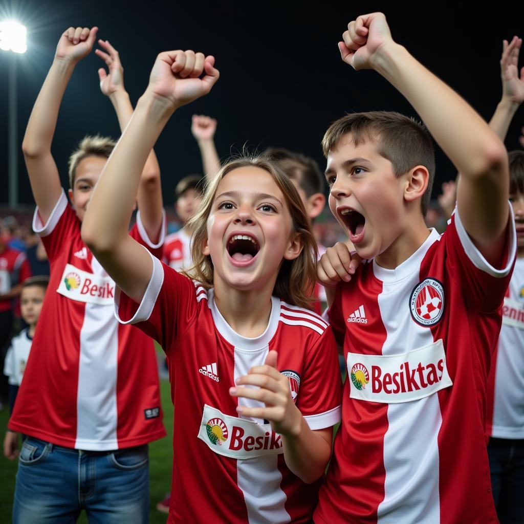 Besiktas young fans representing the future