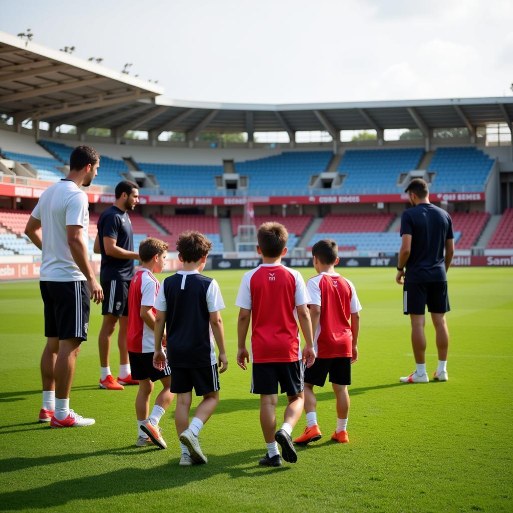 Besiktas youth academy players training