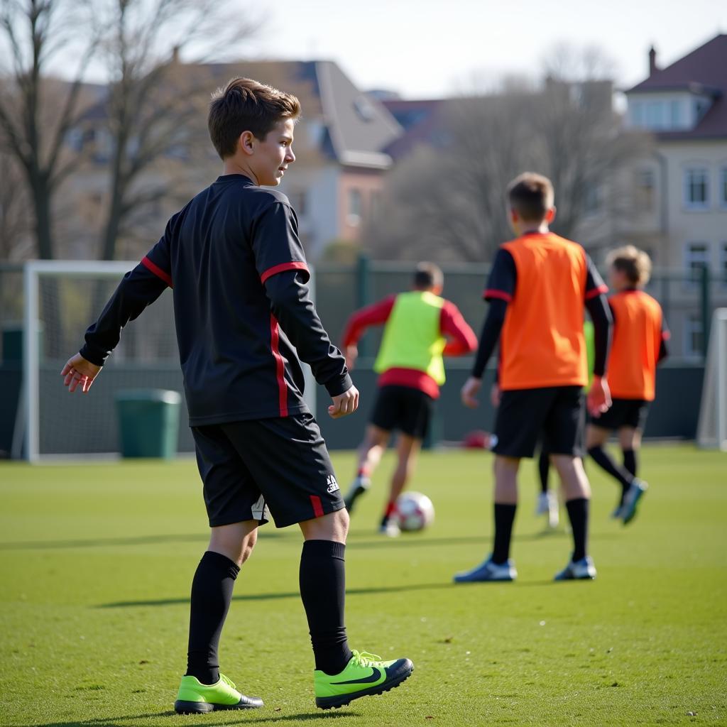 Beşiktaş youth academy players training