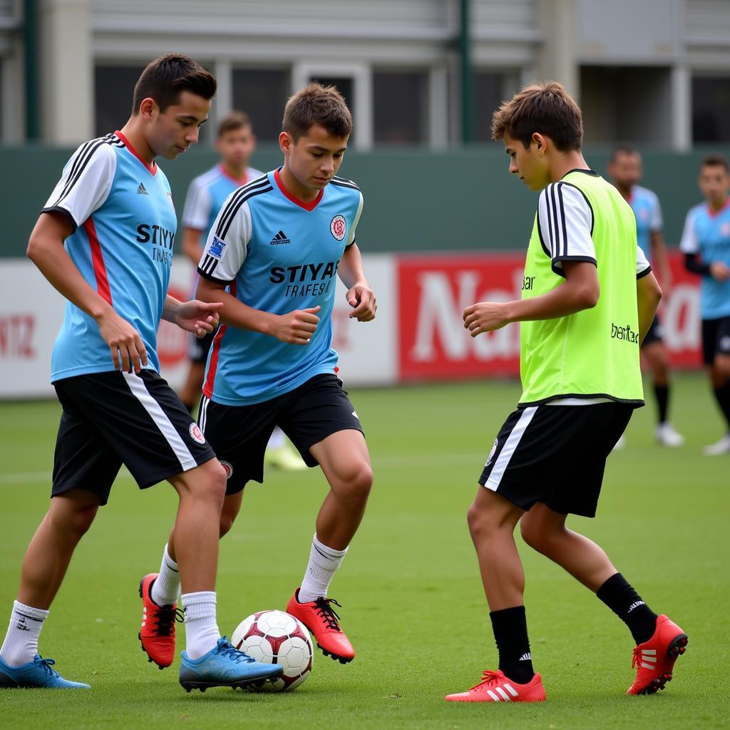 Besiktas youth academy players training diligently