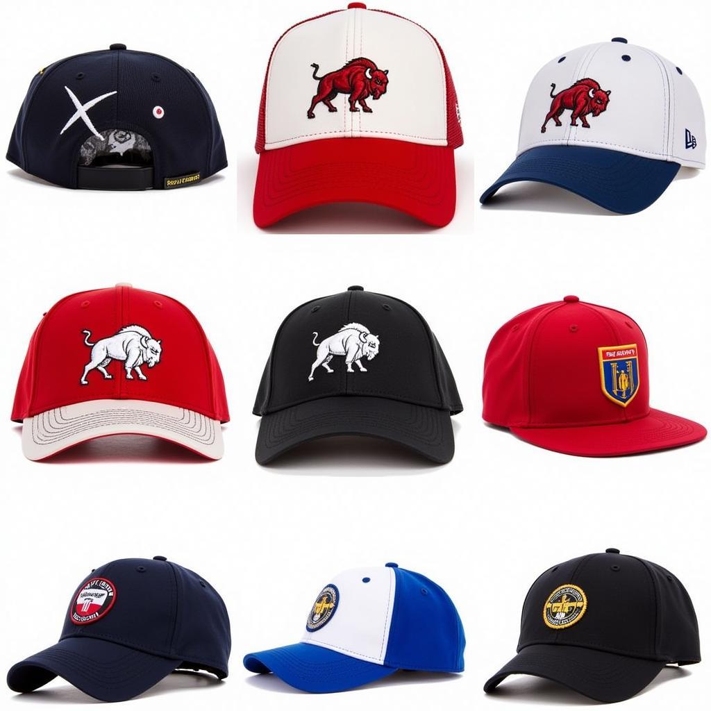 Different Styles of Bison Baseball Hats