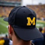 Black Michigan Wolverines Hat Worn by Fans