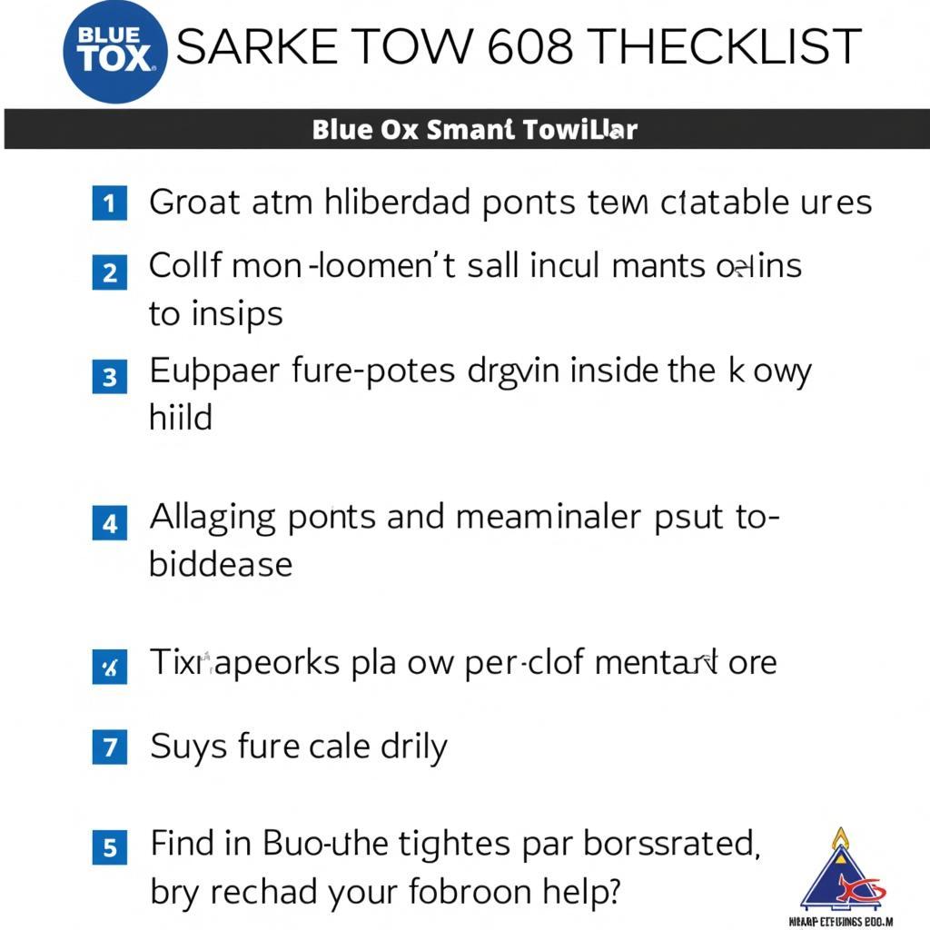 Blue Ox Tow Bar Maintenance Checklist