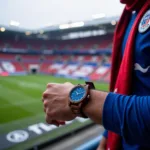 Blue Wood Watch on a Besiktas Fan's Wrist