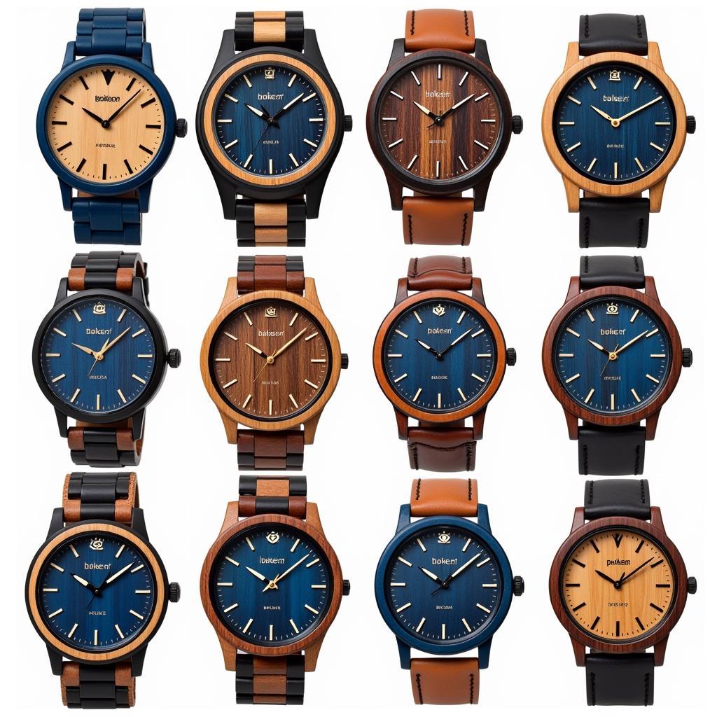 Different Styles of Blue Wood Watches