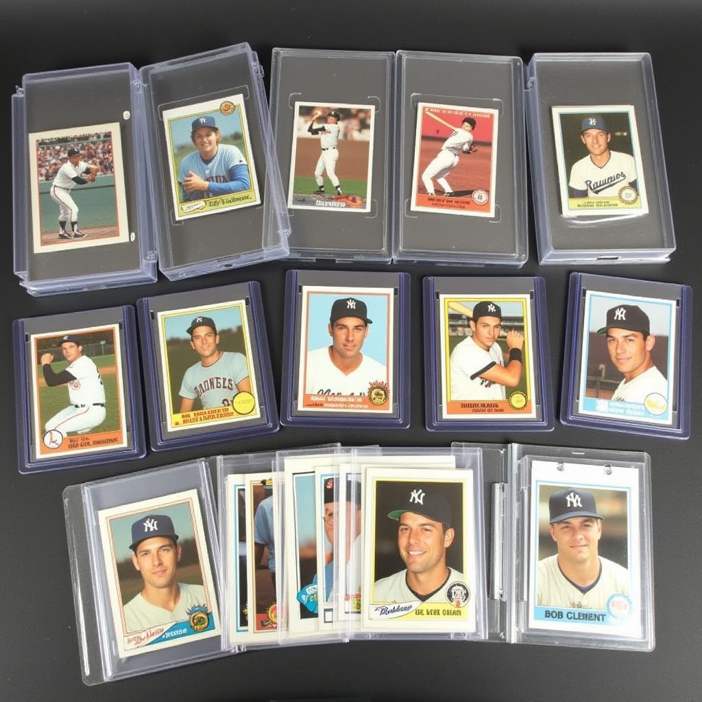 Bob Clemente Cards in Protective Cases