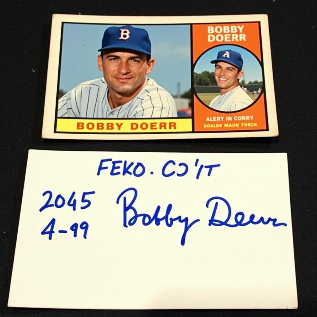 Autographed Bobby Doerr Baseball Card