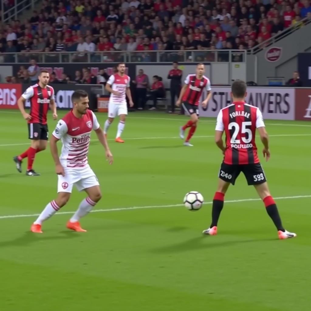 Besiktas players executing a quick and effective attack based on the Braves Bowling Ball strategy