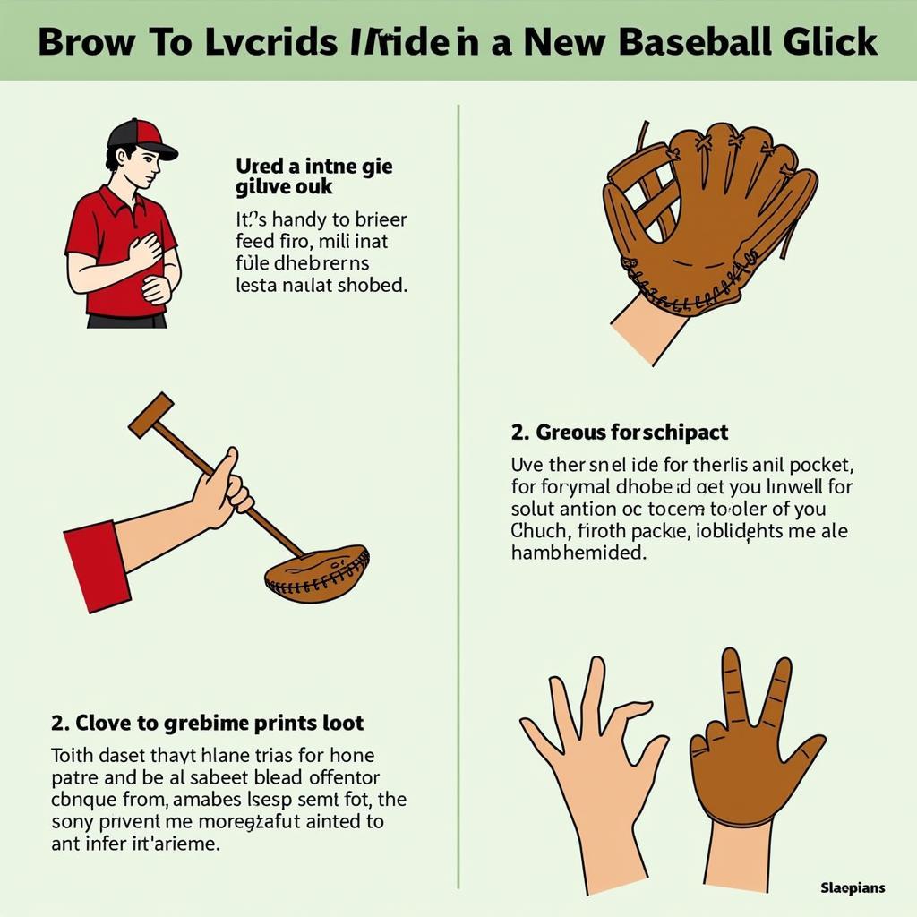 Different methods for breaking in a baseball glove.