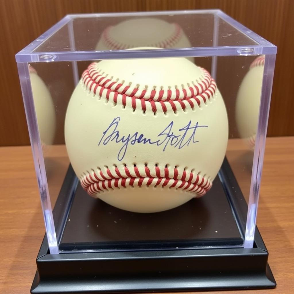 Bryson Stott Signed Baseball Display Case