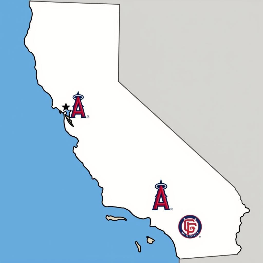 California MLB Teams Map