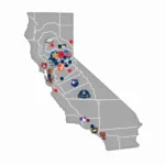 California Pro Sports Teams Map