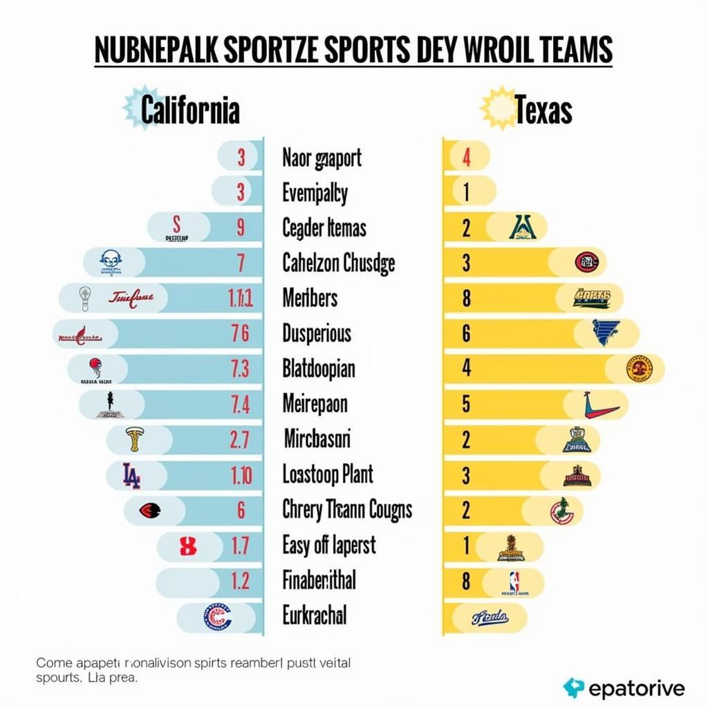 Comparing the Sports Scenes of California and Texas