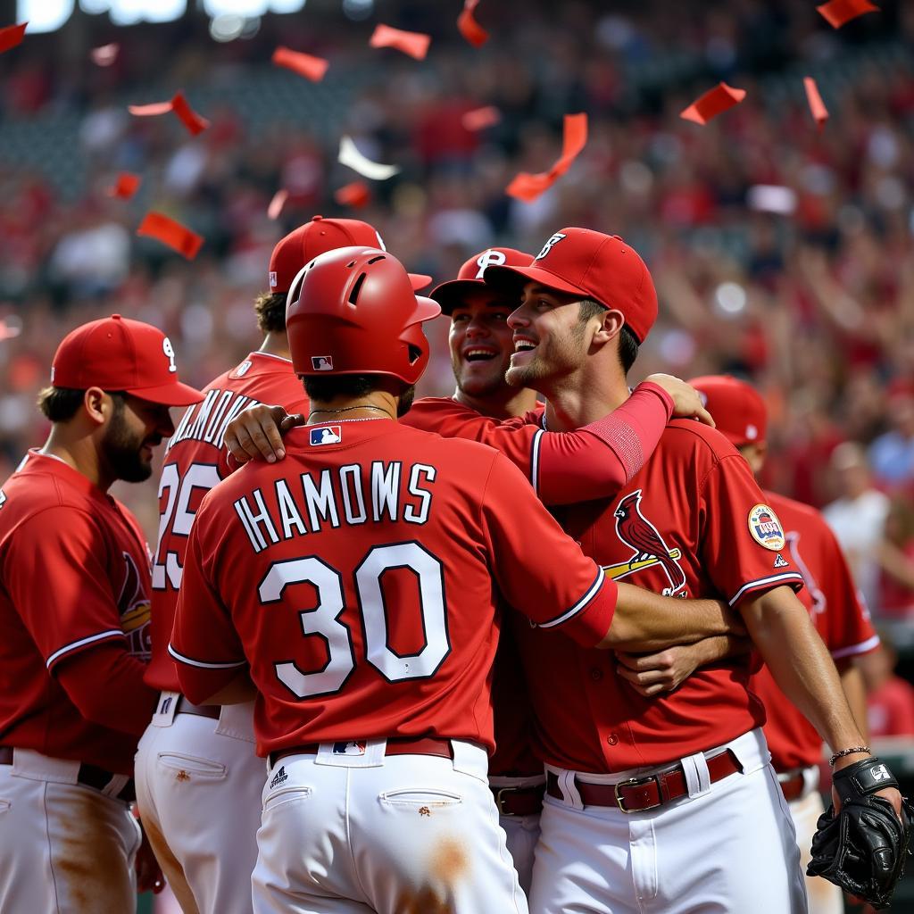 Cardinals Celebrating 2011 World Series Championship