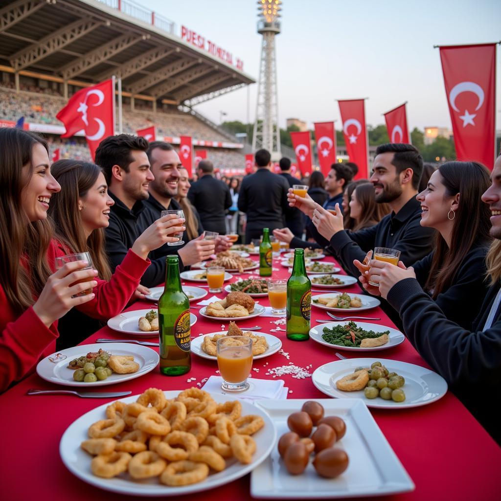 Besiktas Fans Tailgating with Casamigos