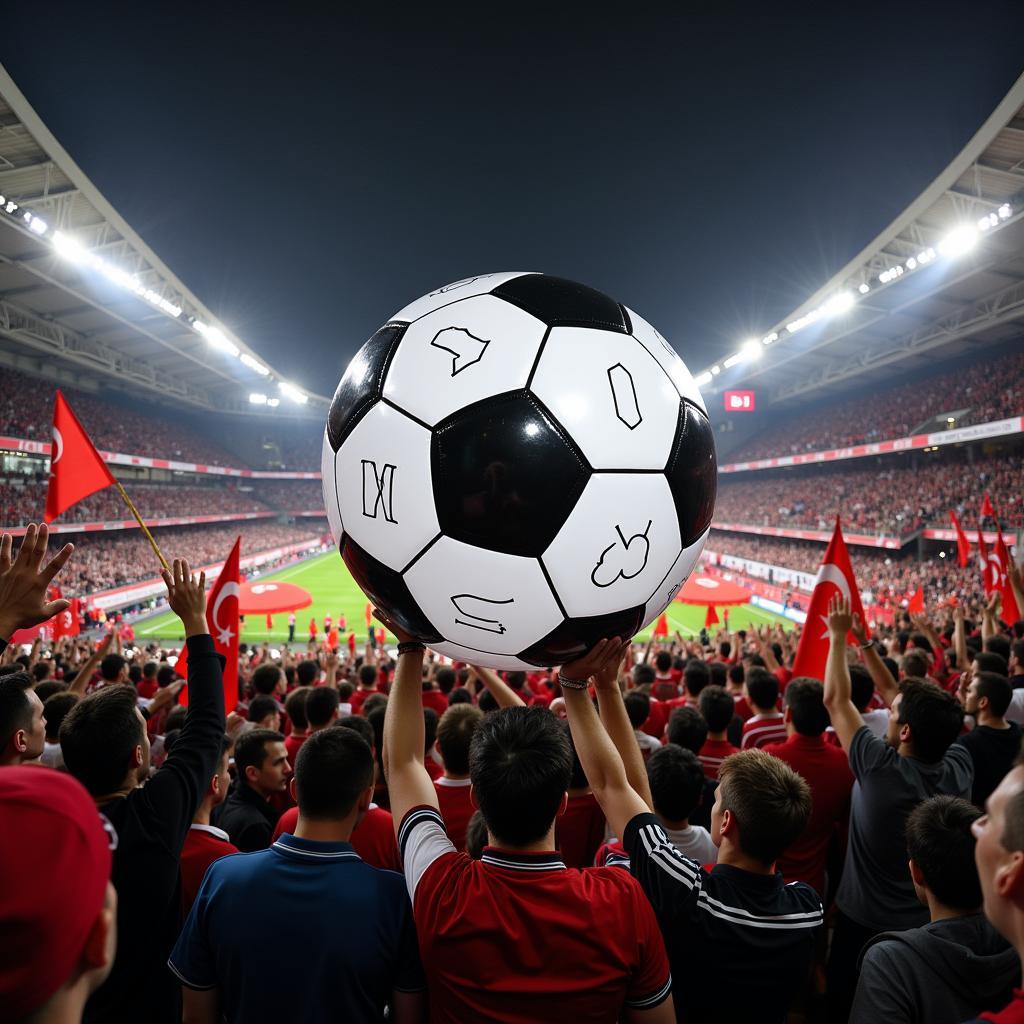 Casters Ball Held High by Besiktas Fans