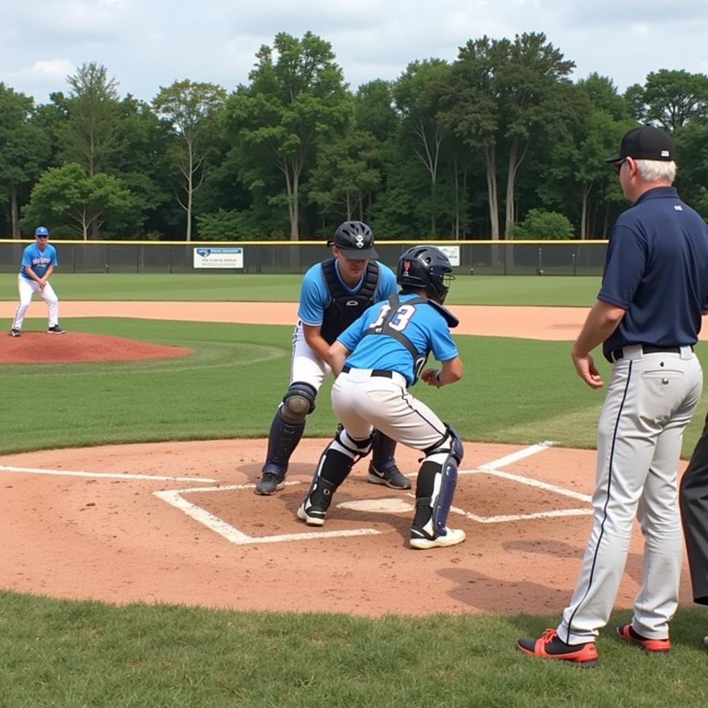 Catchers in a Game Situation Drill