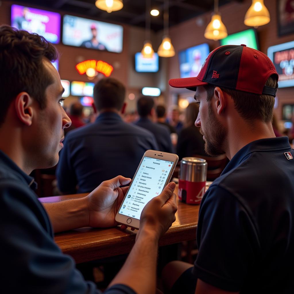 Baseball Fan Reviewing Lineups